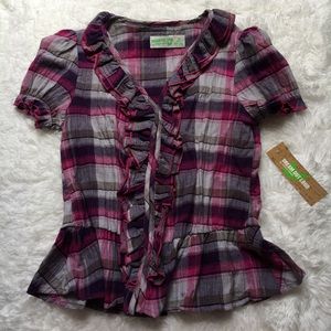 Dainty plaid blouse